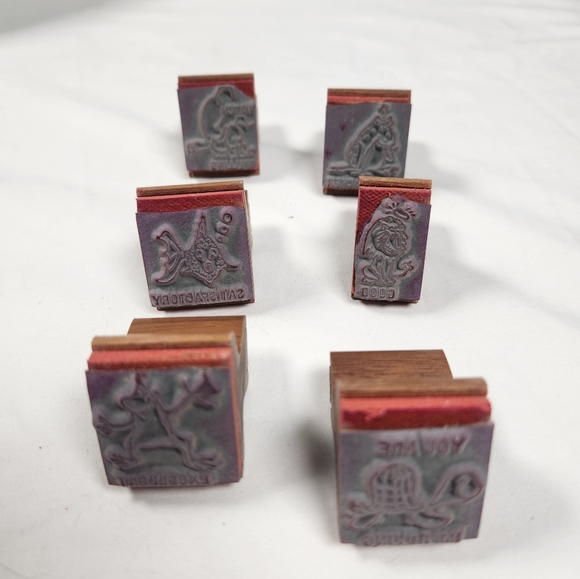Lot of 6 Teachers Themed Rubber Stamps - Picture 3 of 10